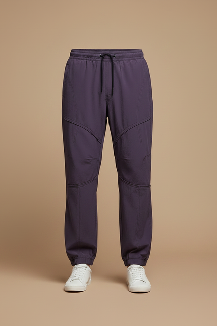 Pantalon Parachute Violet Fluide Décontracté Homme - Polyester - vue 3