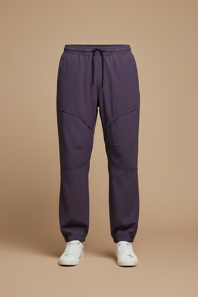 Pantalon Parachute Violet Fluide Décontracté Homme - Polyester - vue 3