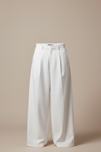 Pantalon Parachute Blanc Ample Homme Décontracté Fluide - Coton - vue 3