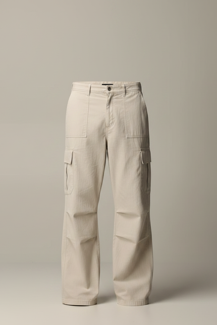 Pantalon Toile Parachute Homme - Beige - vue 3