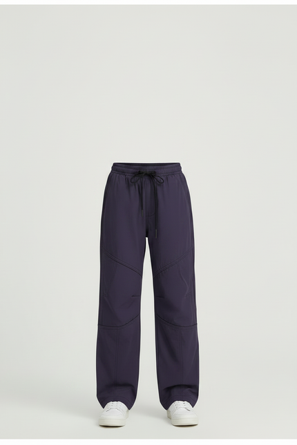 Pantalon Parachute Bleu Marine Ample Cordon Garçon - Polyester - vue 3