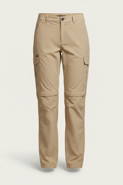 Pantalon Parachute Beige Convertible Cargo Femme - Polyester - vue 3