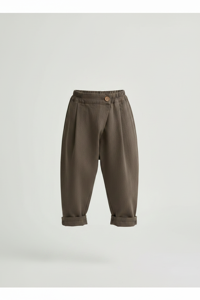 Pantalon Parachute Garçon Kaki Baggy - Molleton - vue 3