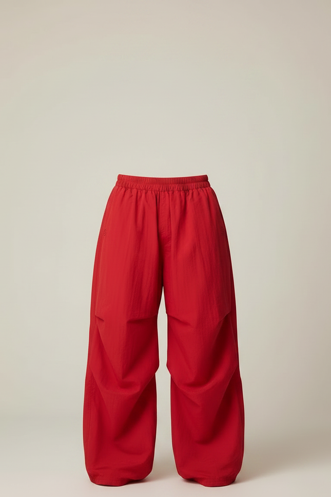 Pantalon Parachute Rouge - Polyester - vue 3
