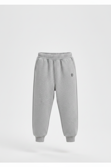 Pantalon Parachute Gris Ample Élastiqué Décontracté Enfant - Molleton - vue 3