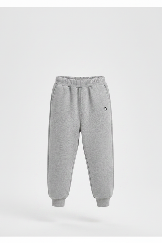 Pantalon Parachute Gris Ample Élastiqué Décontracté Enfant - Molleton - vue 3