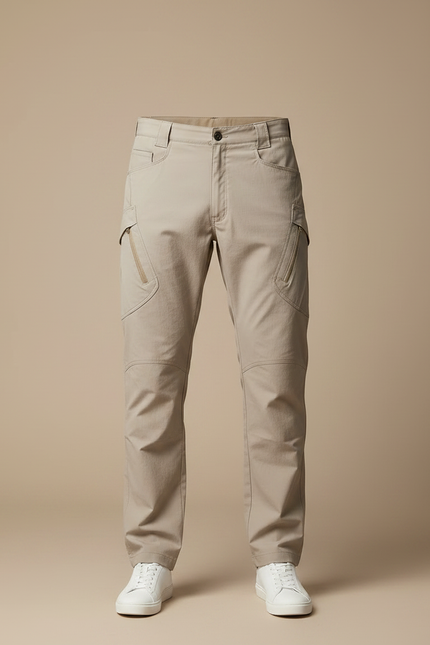 Pantalon Parachute Beige Cargo Tactique Décontracté Homme - Polyester - vue 3