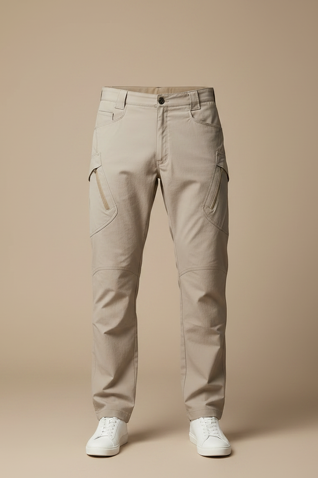 Pantalon Parachute Beige Cargo Tactique Décontracté Homme - Polyester - vue 3