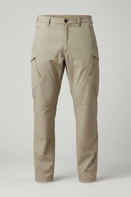 Pantalon Parachute Beige Cargo Tactique Homme - Polyester - vue 3