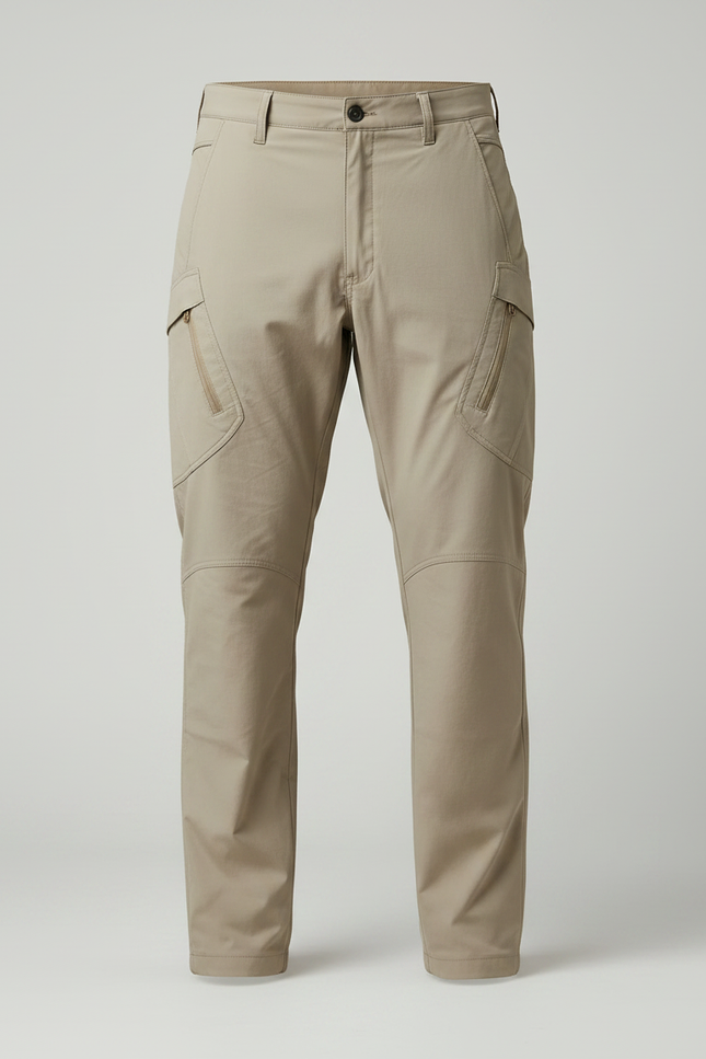 Pantalon Parachute Beige Cargo Tactique Homme - Polyester - vue 3