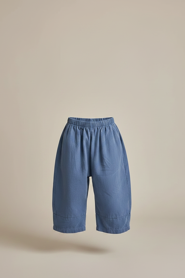 Pantalon Parachute Ample Bleu Enfant Décontracté Coton - vue 3