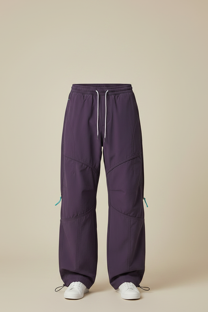 Pantalon Parachute Violet Ample Décontracté Homme Sport - Polyester - vue 3