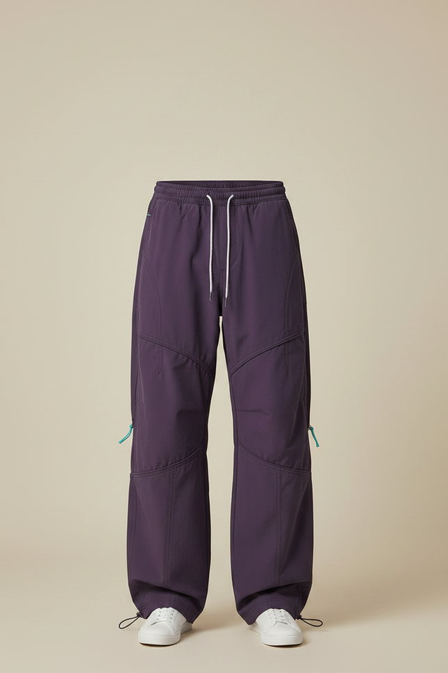 Pantalon Parachute Violet Ample Décontracté Homme Sport - Polyester - vue 3