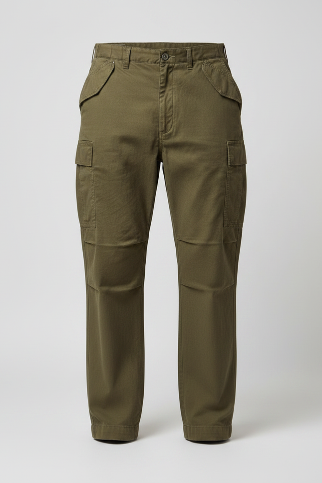 Pantalon Parachute Kaki Cargo Coton Homme Décontracté - vue 3