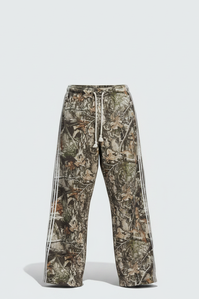 Pantalon Parachute Camouflage Ample Rayures Streetwear - Imprimé Molleton - vue 3