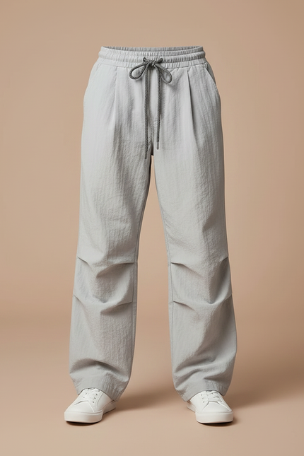 Pantalon Parachute Gris Ample Décontracté Enfant Garçon - Polyester - vue 3