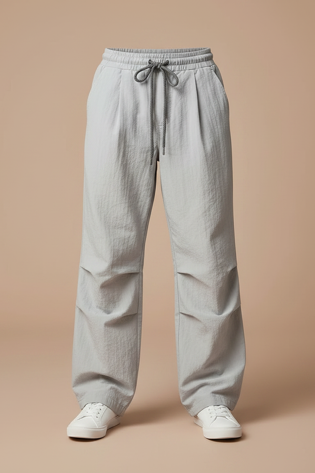 Pantalon Parachute Gris Ample Décontracté Enfant Garçon - Polyester - vue 3