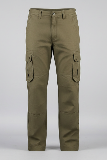 Pantalon Parachute Cargo Multi-Poches Coton Homme - Gris - vue 3