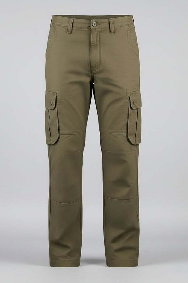 Pantalon Parachute Cargo Multi-Poches Coton Homme - Gris - vue 3