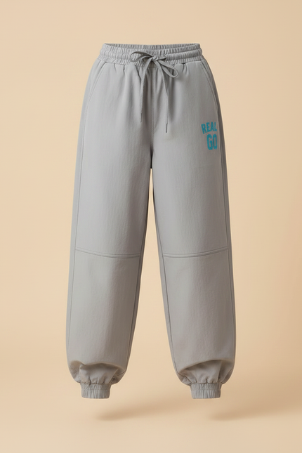 Pantalon Parachute Gris Ample Cordon Décontracté Enfant - Polyester - vue 3