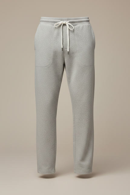 Pantalon Parachute Gris Ample Homme Décontracté Coton - Molleton - vue 3