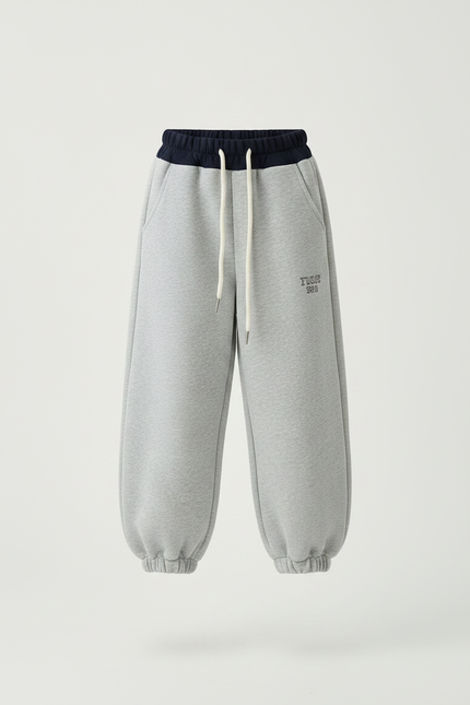 Pantalon Parachute Gris Ample Confortable Enfant Sport - Molleton - vue 3