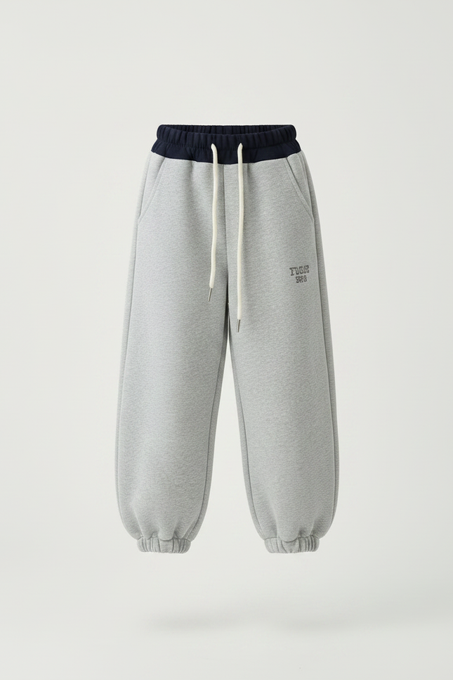 Pantalon Parachute Gris Ample Confortable Enfant Sport - Molleton - vue 3