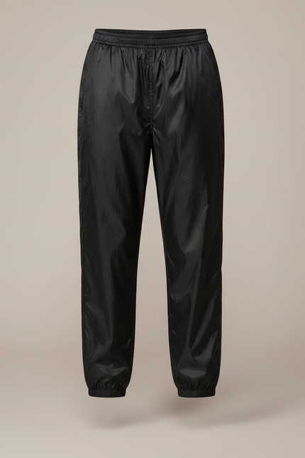 Pantalon Parachute Noir Coupe Ample Imperméable Unisexe - Polyester - vue 3