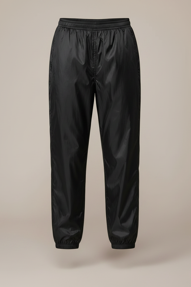 Pantalon Parachute Noir Coupe Ample Imperméable Unisexe - Polyester - vue 3