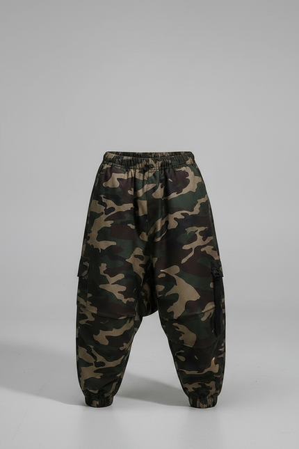 Pantalon Parachute Camouflage Ample Garçon Décontracté - Imprimé Polyester - vue 3