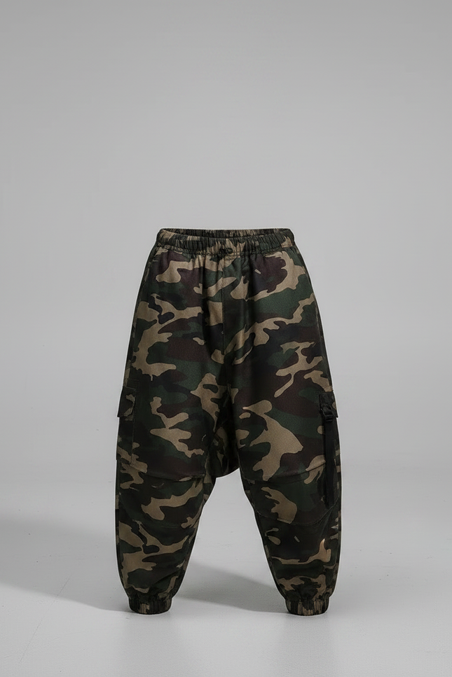 Pantalon Parachute Camouflage Ample Garçon Décontracté - Imprimé Polyester - vue 3