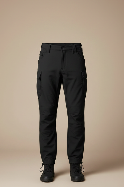 Pantalon Parachute Noir Cargo Imperméable Tactique Homme - Polyester - vue 3