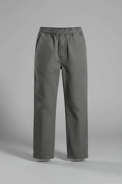 Pantalon Parachute Gris Coton Ample Confortable Enfant - vue 3
