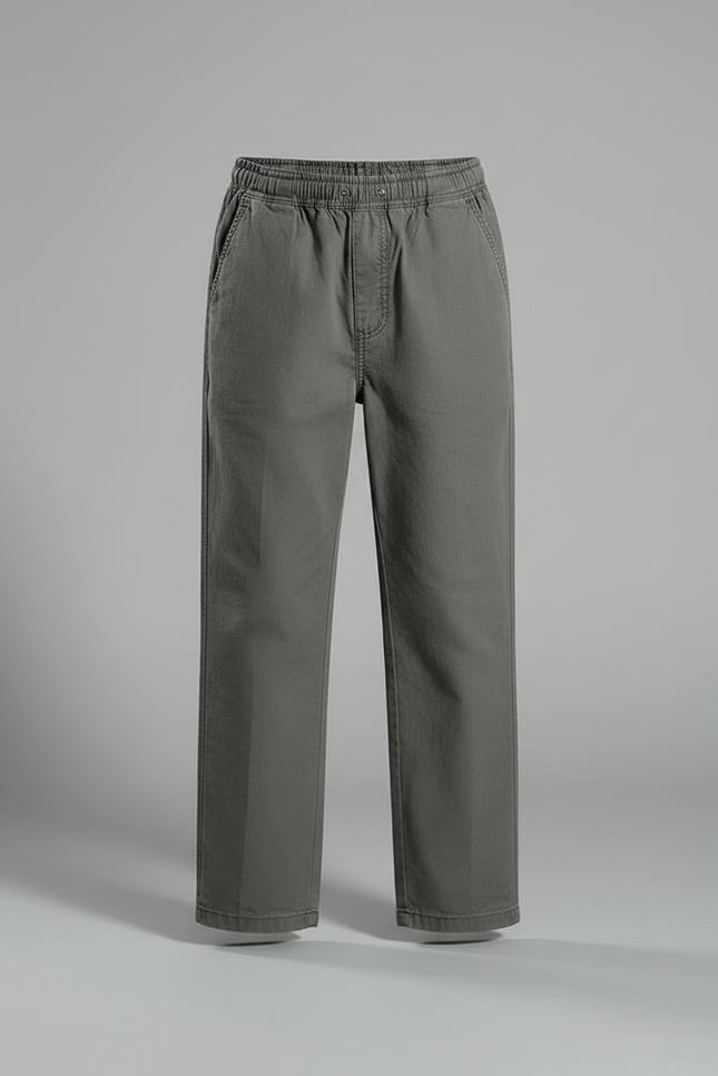 Pantalon Parachute Gris Coton Ample Confortable Enfant - vue 3