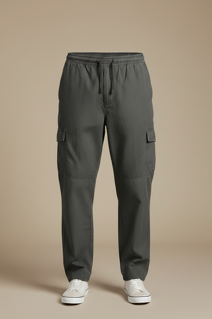 Pantalon Parachute Homme Kaki Cargo - Toile - vue 3