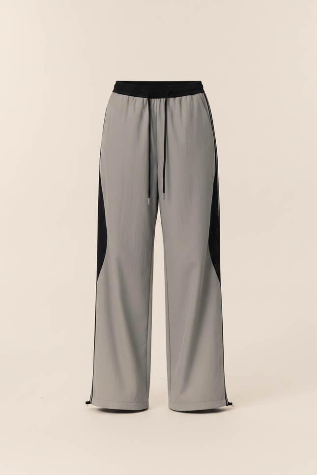 Pantalon Parachute Gris Ample Sport Femme - Polyester - vue 3
