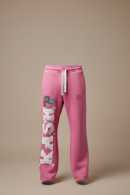 Pantalon Parachute Rose Molleton Ample Imprimé Homme - vue 3