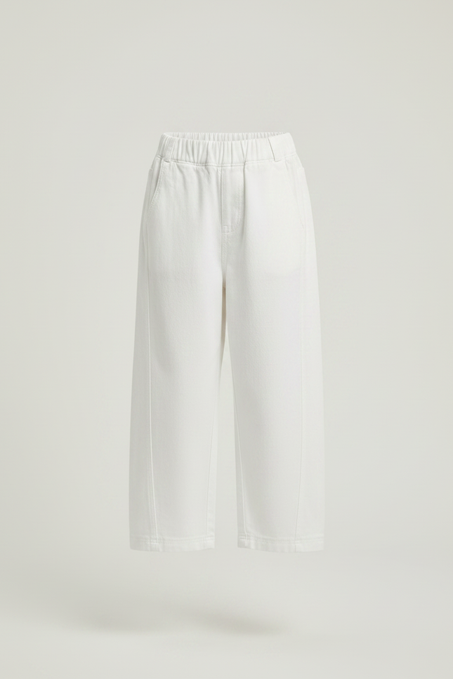 Pantalon Parachute Blanc Ample Coton Enfant Fille - vue 3