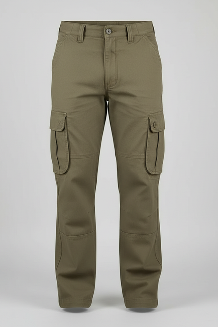 Pantalon Parachute Cargo Ample Coton Homme - Kaki - vue 3