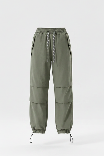 Pantalon Parachute Kaki Ample Léger Sportif Femme - Polyester - vue 3