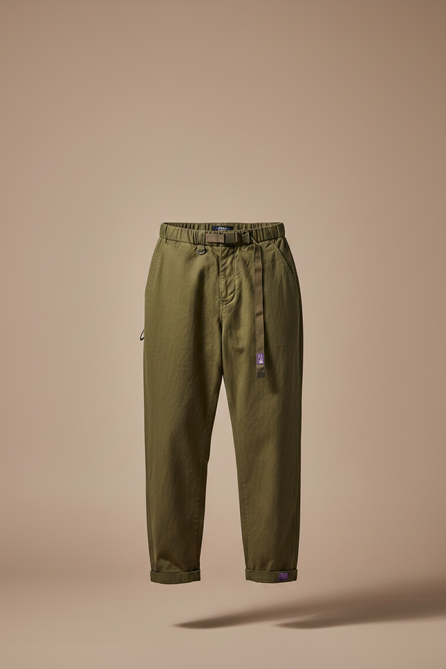 Pantalon Parachute Vert Armée Ample Coton Homme Décontracté - Kaki - vue 3