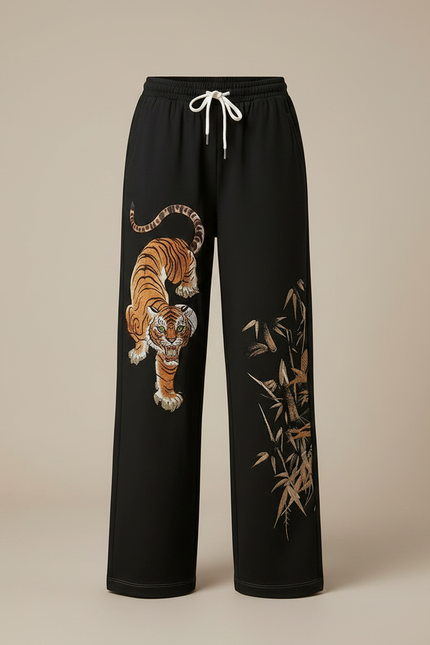 Pantalon Parachute Femme Noir Large - Polyester - vue 3