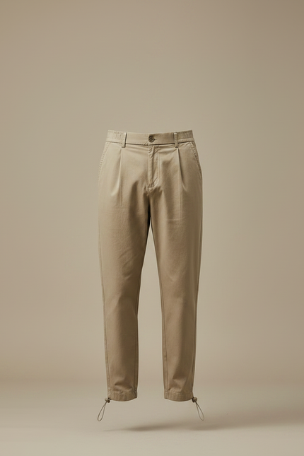 Pantalon Parachute Kaki Coton Décontracté Homme - vue 3