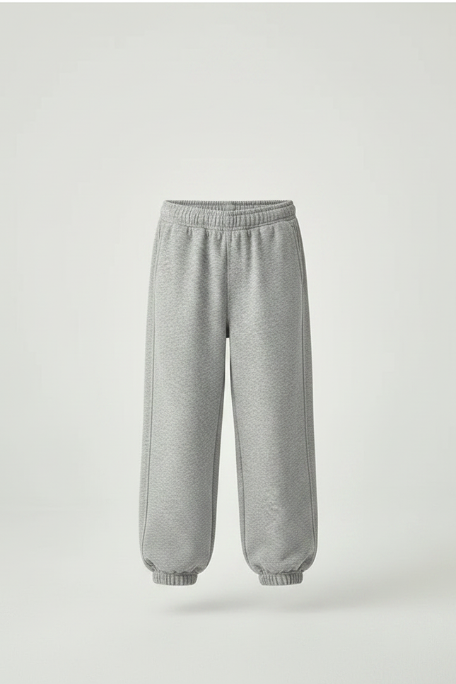 Pantalon Parachute Gris Ample Garçon Molleton Confortable - vue 3