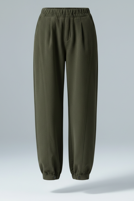 Pantalon Parachute Kaki Ample Décontracté Harem Femme - Cordé - vue 3