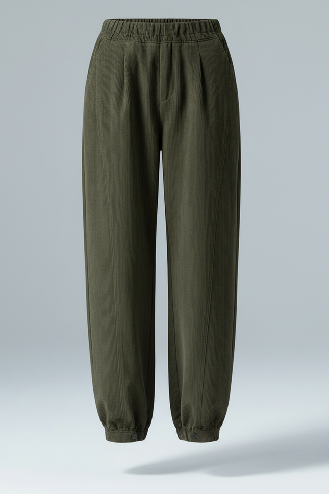 Pantalon Parachute Kaki Ample Décontracté Harem Femme - Cordé - vue 3