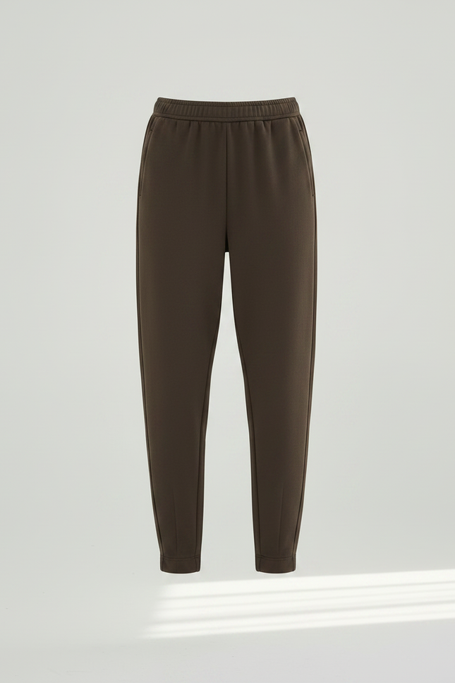 Pantalon Parachute Marron Chaud Confortable Décontracté Femme - Molleton - vue 3