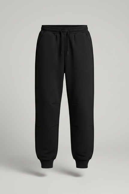 Pantalon Parachute Noir Ample Sportif Enfant Coton - Molleton - vue 3
