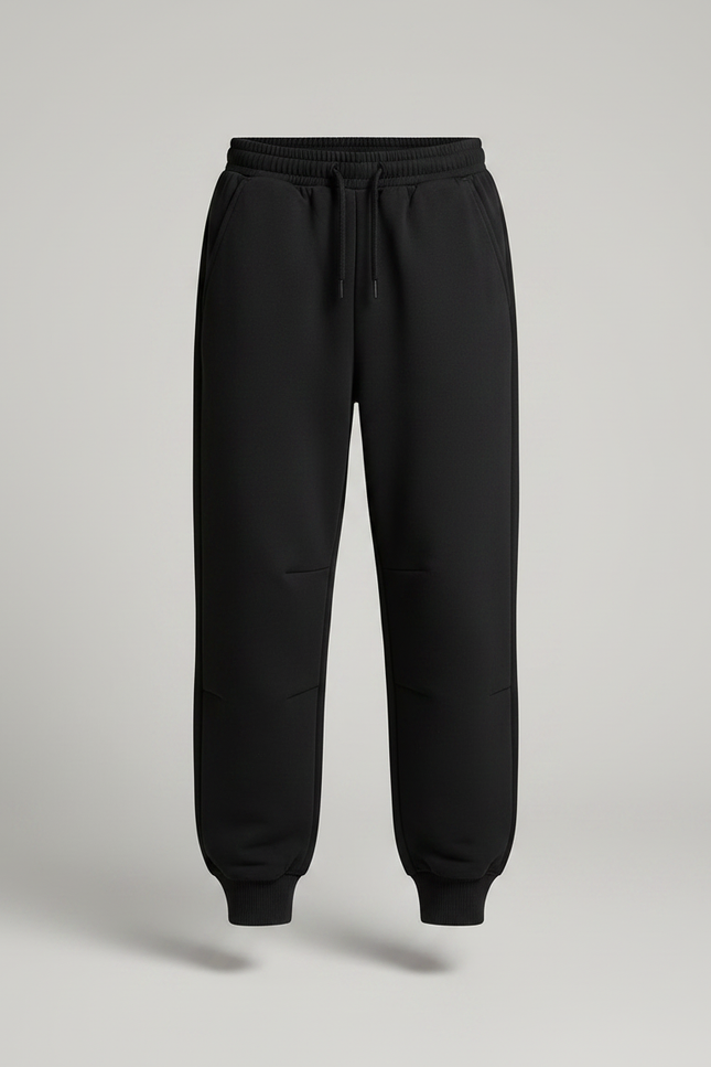 Pantalon Parachute Noir Ample Sportif Enfant Coton - Molleton - vue 3