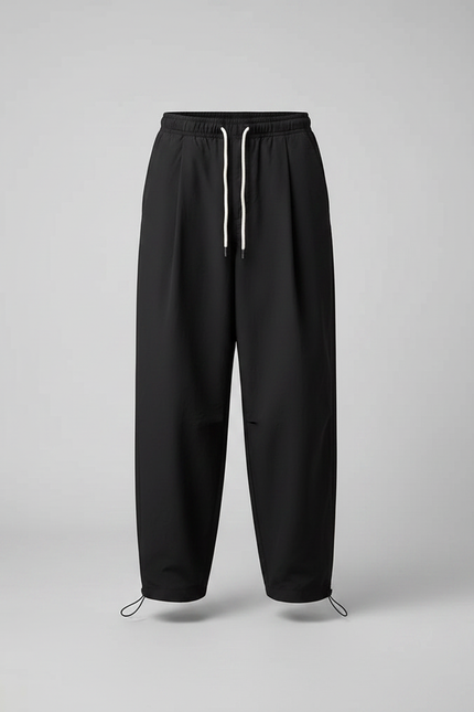Pantalon Parachute Homme Noir Resserré Aux Chevilles Nylon - Polyester - vue 3